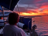 Sonnenuntergang in der Bucht von Gibraltar August 2012